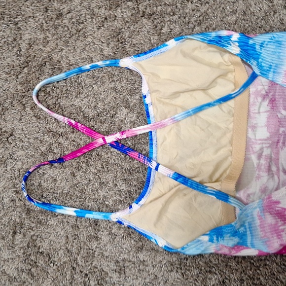 Catalina one-piece swimsuit - colorful lined palm trees - L - Picture 3 of 7